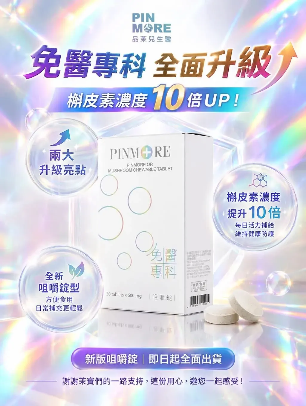 免醫專科全面升級 槲皮素濃度提升10 倍